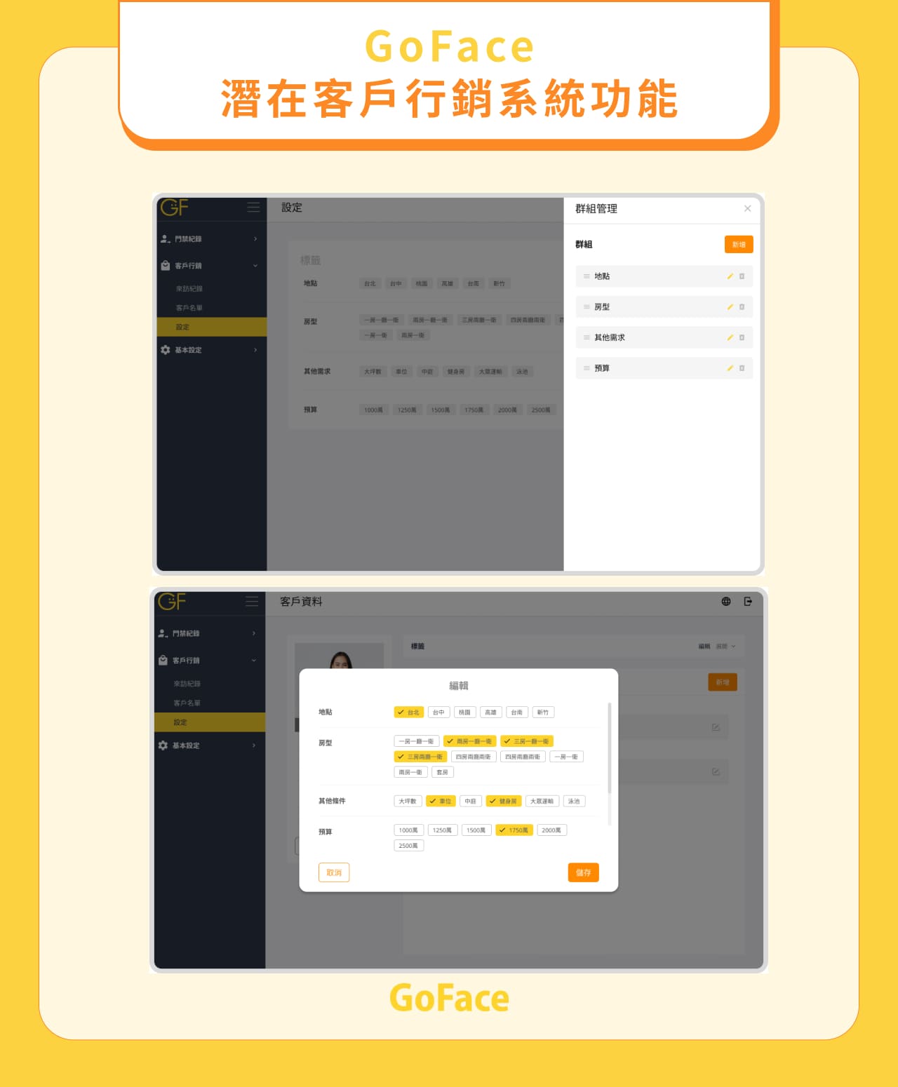 全通路案例介紹:GoFace潛在客戶行銷系統功能